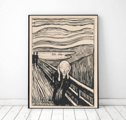 Wall Art Edvard Munch the scream, Printable Munch art, Digital download