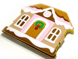 Christmas house with finger puppets. Quiet book
