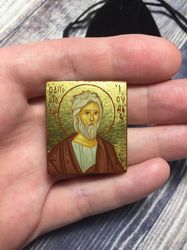 Apostle Judas Thaddeus | Hand painted icon | Travel size icon | Orthodox icon for travellers | Small Orthodox icon
