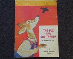 The fox and the thrush. Rare book 1984 Literature children book in English Fairy Tale Vintage illustrated kid book USSR