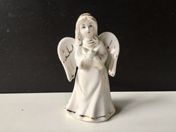 Angel Ceramic Sculpture Angel | Statuette | Porcelain Sculpture Angel Guardian with wings |  Angel with Holy Dove