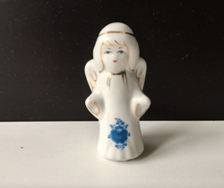 Guardian Angel with blue rose | Russian unique ceramic Figurine, Sculpture, porcelain |