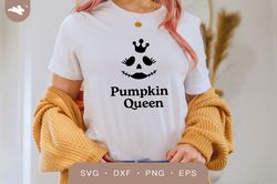 Pumpkin queen SVG, Skeleton face SVG file