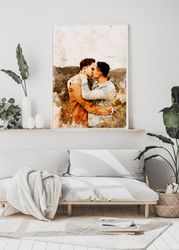 LGBT Couple Gift, Gay Couple Gift, Mr and Mr, Gay gift, Gay Couple gift, Lesbian Gift, Gay Couple portrait, Gay Annivers