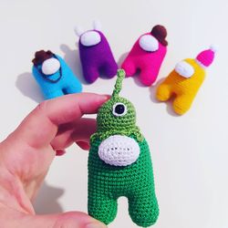 Crochet  Stuffed Among Us, Among Us Miniature Toys, Plush Amigurumi Among Us ,  Among Us Character, Handmade Kids Toys
