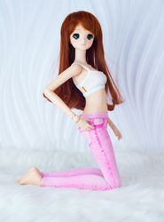 Clothes for Smartdoll, Pink jeans for Smart doll