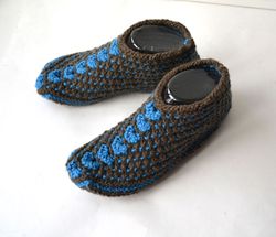 HandKnitt Bed Socks Wool Handmade Knit  Slippers Handmade Slippers  Handknitted Crochet Slippers