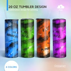 Seamless 20 oz Skinny Tumbler Sublimation Design, Men's Tumbler, Rider, Driver, PNG Digital Download