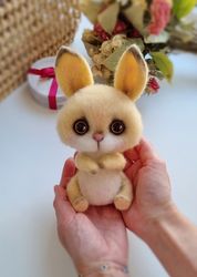 Newborn Felted Animal Toy Photo Props, Felt Stuffed Animal Photo Prop, Newborn felted bunny,  Newborn Photography props