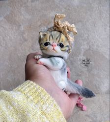 CUSTOM ORDER Persian cute kitten doll, handmade cat toy