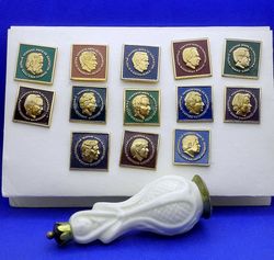 Vintage Soviet Chess Badges. World Chess Champions 13 badges