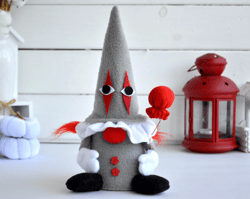 Creepy Clown Gnome Home Decor /Plush Scary and Creepy Toys