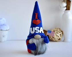 Independence Day Gnome, Fourth of July Gnome, Flag Gnome