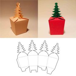 Christmas box template, christmas gift box, christmas house box, house box, house gift box, SVG, DXF, PDF, Cricut