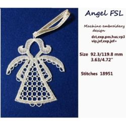 Heavenly Stitches-Elevate Your Style with FSL Angel Embroidery Design - Exquisite, Inspiring, and Divine.