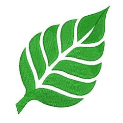 Nature Elegance-Leaf Logo Embroidery Design