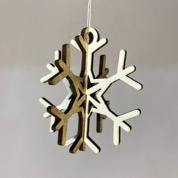 "Exquisite Laser-Cut Christmas Ornament-Snowflake Graphics for Timeless Holiday Elegance