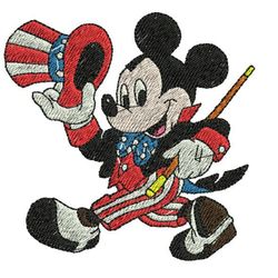 Premium Mickey Mouse Embroidery Design-Disney Character Pattern for Crafts