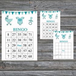 Baby carriage bingo cards,Baby carriage bingo game,Baby carriage printable bingo,60 Bingo Cards,INSTANT DOWNLOAD--172