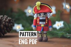 Nutcracker, Amigurumi, PDF English crochet pattern