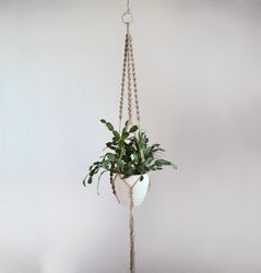 Classic macrame plant hanger , Jute plant holder