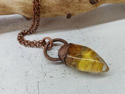Maple Sap necklace Wood and resin necklace