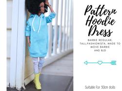 hood doll barbie pattern, barbie doll clothes, doll clothes pattern pdf