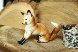 figurine Fox porcelain, statuette, fox statue