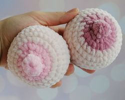 Crochet boob Boobie stress ball  Amigurumi boobs  Cute gift friend