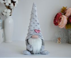 Scandinavian plush gnome / Gray gnome