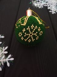 PATTERN Bead ball toy for Christmas tree , Ball toy for Christmas