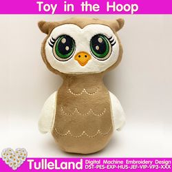 Owl Stuffed toy ITH Pattern in The Hoop Machine embroidery design