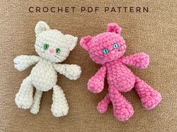 Crochet cat pattern Crochet plush cat pattern Amigurumi cat pattern Crochet cat pattern