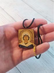 Saint Daria | Icon pendant | Icon necklace | Wooden pendant | Jewelry icon | Orthodox Icon | Christian saint