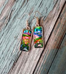 Claude Monet Flower Garden Earrings