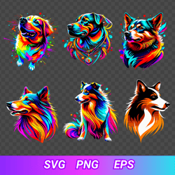 Collection Dogs Download SVG, PNG, Dogs Designs T-shirt, Set Dogs Digital