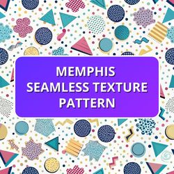 Memphis Seamless Texture, vector pattern