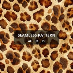 Leopard Ski Seamless Pattern | Leopard Skin Seamless Texture SVG | Pattern Background | Pattern Design