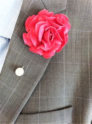 red berry lapel pin, fiance boutonniere, red berry wedding/prom boutonniere, tuxedo boutonniere, red berry boutonniere