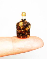 Dollhouse miniature 1:12 Bottle of canned nuts!