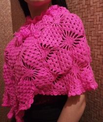 Knitted shawls, poncho,scarf.hook.