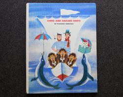 Sakharnov. lions and sailing ships 1982 Soviet Literature children book in English Vintage illustrated kid book USSR