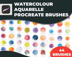 Watercolour Aquarelle Procreate Brushes, Procreate Watercolor Brush, Procreate Watercolor Kit, Procreate Watercolor Set