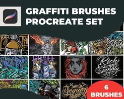 Graffiti Procreate Brushes, Procreate Graffiti Brush, Graffiti Procreate Templates, Procreate Graffiti Kit