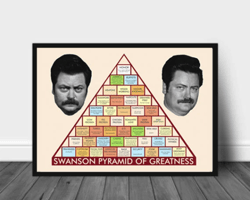Ron Swanson pyramid of great, Park and recreation poster