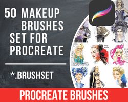 Makeup Procreate Brushes, Procreate Makeup Stamps, Procreate Makeup Palette, Procreate Makeup Template