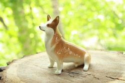 figurine Corgi pembroke dog  ceramics handmade, statuette Russianartdogs