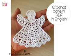 Angel crochet pattern , Christmas decor crochet pattern , crochet motif pattern , crochet pattern , decor crochet patter