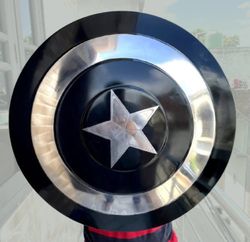 Avengers Legend Captain America Shield Black, Metal Prop Replica, Marvel Black Shield Cosplay Black Shield Halloween