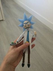 Wubba-lubba-dub-dub!Rick and Morty art doll,pickle Morty Figurine, Rick sanchez plush